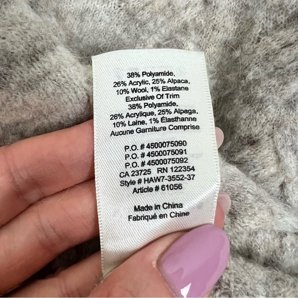 Aritzia Wilfred Free Mical Sweater Oatmeal sz XS Alpaca Wool Blend Turtleneck - Picture 4 of 10